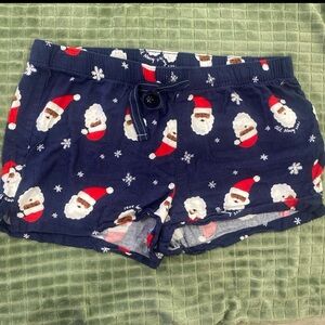 Festive Santa Print Women's Shorts